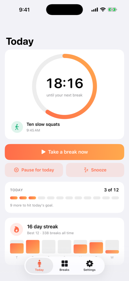 Schedule settings with active hours and days